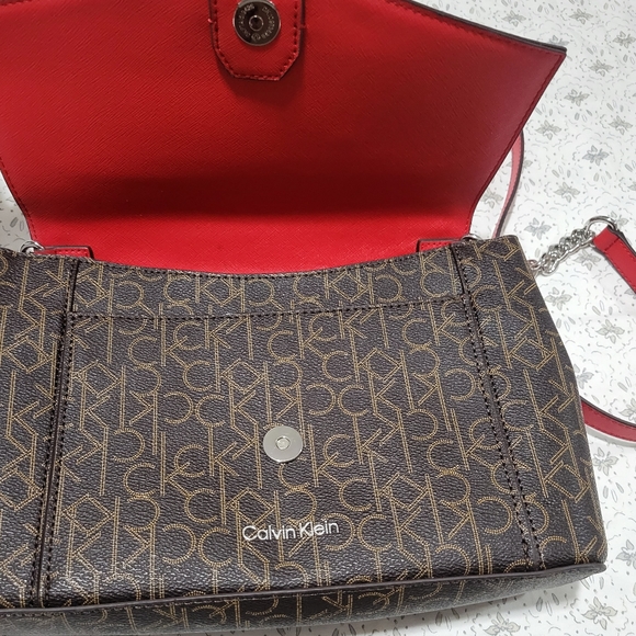 Calvin Klein Red Convertible Crossbody Satchel ❤️ - Picture 6 of 8
